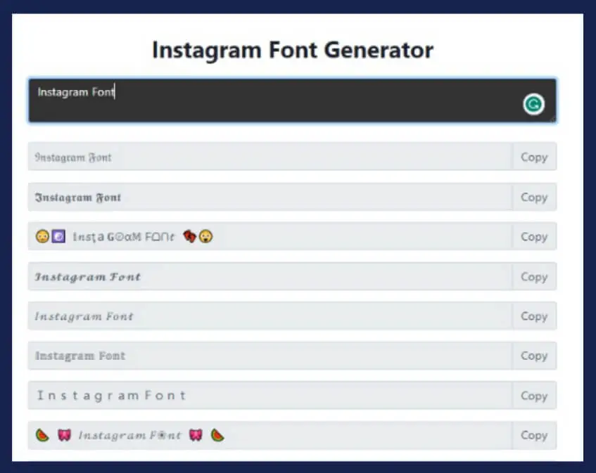 Instagram Fonts Generator 2024 | IG Fonts📖 Copy & Paste